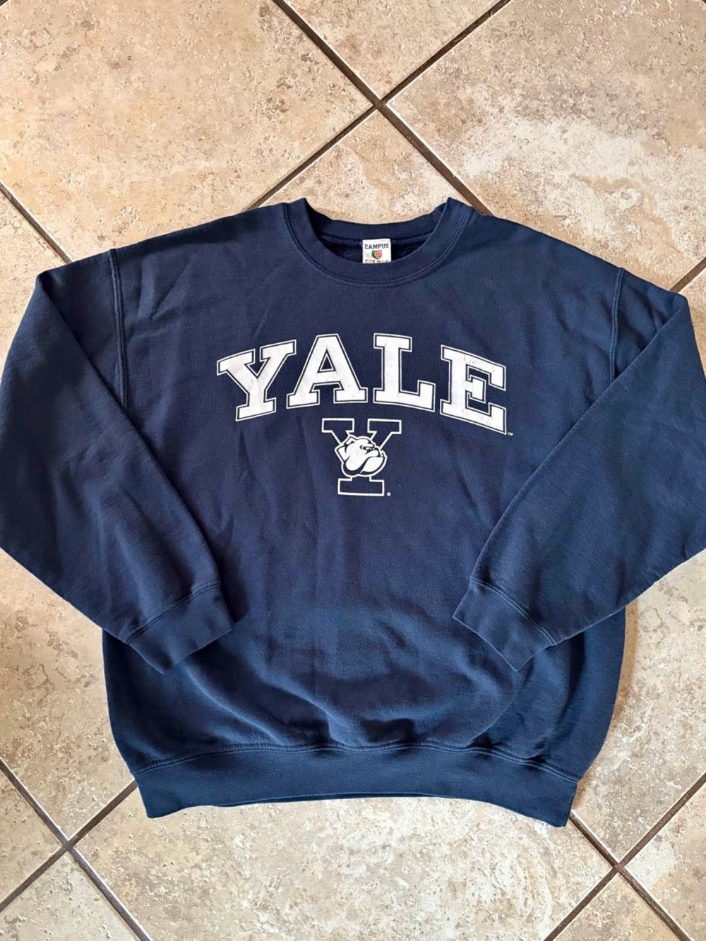 Navy Crewneck Sweatshirt - Collegiate Logo